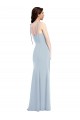 Compra Azul cielo claro Trompeta Sin tirantes Crepé Elástico Largo Vestidos de dama de honor / Vestidos de fiesta