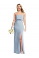 Compra Azul cielo claro Trompeta Sin tirantes Crepé Elástico Largo Vestidos de dama de honor / Vestidos de fiesta