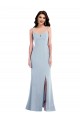 Compra Azul cielo claro Trompeta Tirantes espagueti Crepé Elástico Largo Formales Vestidos de dama de honor / Vestidos de fiesta