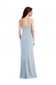Compra Azul cielo claro Trompeta Tirantes espagueti Crepé Elástico Largo Formales Vestidos de dama de honor / Vestidos de fiesta