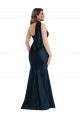 Compra Azul marina oscuro Sirena Un Hombre Halter Satén sedoso Largo Formales Vestidos de dama de honor / Vestidos de fiesta