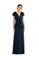 Compra Azul marina oscuro Trompeta Hombros Descubiertos Crepé Elástico Largo Formales Vestidos de dama de honor / Vestidos de fiesta