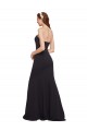 Compra Azul marina oscuro línea A Sin tirantes Crepé Elástico Largo Formales Vestidos de dama de honor / Vestidos de fiesta