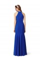 Compra Azul real Sirena Cuello en V Crepé Elástico Largo Formales Vestidos de dama de honor / Vestidos de fiesta