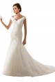 Compra Blanco Cubierta Hombros Descubiertos Cola capilla Tul Vestidos de novia