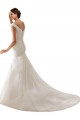 Compra Blanco Cubierta Hombros Descubiertos Cola capilla Tul Vestidos de novia