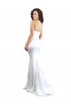 Compra Blanco Sirena Cuello de Corazón Sin tirantes Cuello Alto Crepé Elástico Largo Formales Vestidos de dama de honor / Vestidos de fiesta