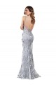 Compra Plata Sirena Cuello en V Cuello Alto Crepé Elástico Lentejuela Tul Largo Formales Vestidos de dama de honor / Vestidos de fiesta