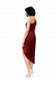 Compra Borgoña Cubierta Un Hombre Midi Satén elástico Corto Formales Vestidos de dama de honor / Vestidos de fiesta / Vestidos de cóctel