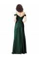 Compra Cazador Verde línea A Hombros Descubiertos Tirantes espagueti Satén elástico Largo Formales Vestidos de dama de honor / Vestidos de fiesta