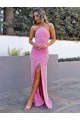 Compra Color mostrado Cubierta Halter Lentejuelas Terciopelo Largo Vestidos de fiesta