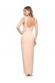 Compra Cubierta Cuadrado Crepé Elástico Largo Formales Vestidos de dama de honor / Vestidos de fiesta