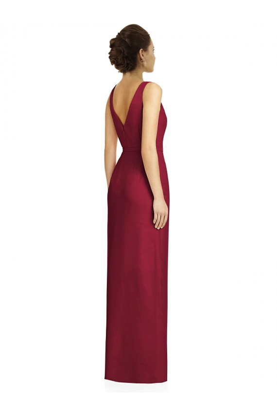 Compra Cubierta Cuello en V Gasa Largo Vestidos de dama de honor