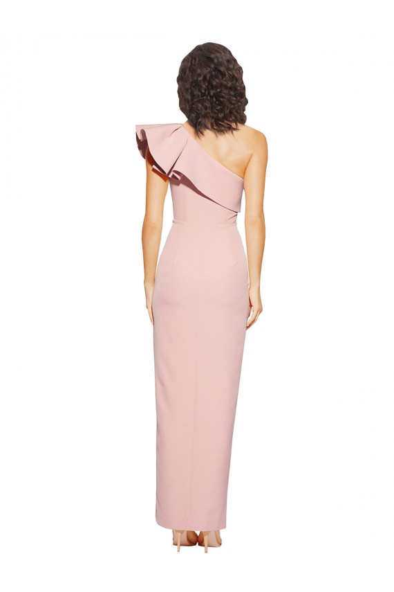 Compra Cubierta Un Hombre Crepé Elástico Largo Formales Vestidos de dama de honor / Vestidos de fiesta