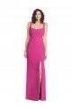 Compra Fucsia Trompeta Cuadrado Crepé Elástico Largo Vestidos de dama de honor / Vestidos de fiesta