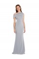 Compra Gris 24 Sirena Un Hombre Crepé Elástico Largo Formales Vestidos de dama de honor / Vestidos de fiesta