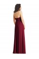 Compra Humo Verde Trompeta Tirantes espagueti Cuello en V Gasa Largo Formales Vestidos de dama de honor / Vestidos de noche