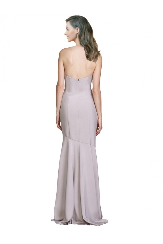 Compra Lila ártica Sirena Sin tirantes Crepé Elástico Largo Vestidos de dama de honor / Vestidos de fiesta