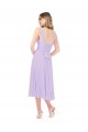 Compra Lila línea A Cuello de Corazón Midi Gasa Corto Asimétrico Vestidos de dama de honor / Vestidos de cóctel / Vestidos para homecoming