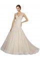 Compra Marfil & Champán Sirena Cuello de Corazón Cola capilla Tul Encaje Vestidos de novia