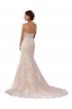 Compra Marfil & Champán Sirena Tirantes espagueti Cola capilla Encaje Boho Vestidos de novia