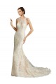 Compra Marfil & Champán Sirena Ilusión Cola capilla Tul Encaje Clásico Vestidos de novia