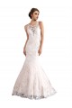 Compra Marfil & Champán Sirena Ilusión Tren catedral Tul Encaje Vestidos de novia