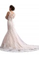 Compra Marfil & Champán Sirena Ilusión Tren catedral Tul Encaje Vestidos de novia