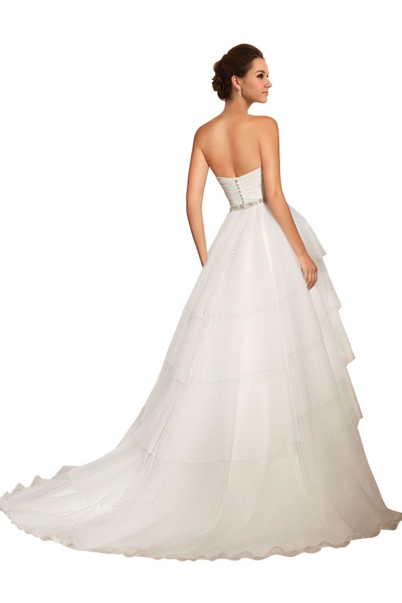 Compra Marfil Cuello de Corazón Cola capilla Tul Vestidos de novia