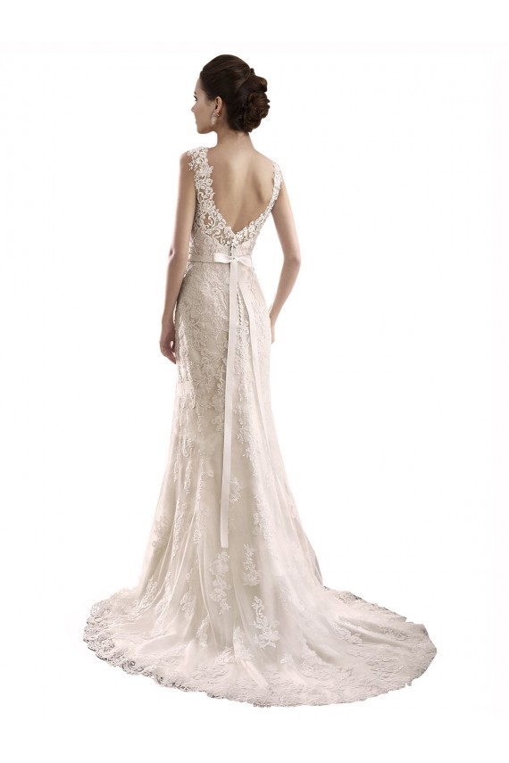 Compra Marfil Sirena Cuello de Corazón Cola capilla Tul Encaje Vestidos de novia