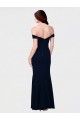 Compra Marfil Sirena Hombros Descubiertos Crepé Elástico Largo Formales Vestidos de dama de honor / Vestidos de fiesta