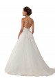 Compra Marfil Tirantes espagueti Cola capilla Tul Encaje Boho Vestidos de novia
