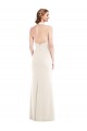 Compra Marfil Trompeta Halter Crepé Elástico Largo Vestidos de dama de honor / Vestidos de fiesta