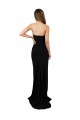 Compra Negro Columna Cuello de Corazón Sin tirantes Cuello Alto Crepé Elástico Largo Formales Vestidos de dama de honor / Vestidos de fiesta