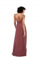 Compra Negro Columna Cuello en V Gasa Largo Formales Vestidos de dama de honor / Vestidos de noche