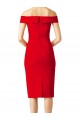 Compra Rojo Cubierta Hombros Descubiertos Cóctel Crepé Elástico Corto Formales Vestidos de dama de honor / Vestidos de fiesta / Vestidos de cóctel