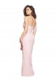 Compra Rosa Cubierta Sin tirantes Crepé Elástico Largo Formales Vestidos de dama de honor / Vestidos de fiesta