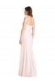 Compra Rosa Trompeta Cuello de Corazón Sin tirantes Crepé Elástico Largo Vestidos de dama de honor / Vestidos de fiesta