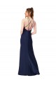 Compra Sapphire Cubierta Cuello Alto Satén sedoso Largo Formales Vestidos de dama de honor / Vestidos de fiesta