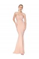 Compra Sirena Cuello Alto Crepé Elástico Largo Formales Vestidos de dama de honor / Vestidos de fiesta