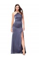 Compra Sirena Halter Satén sedoso Largo Formales Vestidos de dama de honor / Vestidos de fiesta