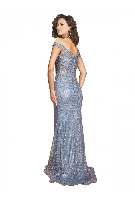 Compra Sirena Hombros Descubiertos Lentejuela Largo Formales Vestidos de dama de honor / Vestidos de fiesta
