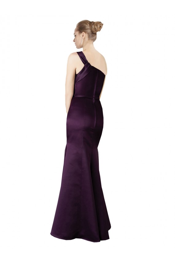 Compra Uva Sirena Un Hombre Satén Largo Vestidos de dama de honor / Vestidos de fiesta