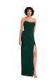 Compra Verde Midnight Cubierta Cucharón Sin tirantes Crepé Elástico Largo Formales Vestidos de dama de honor / Vestidos de fiesta