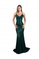 Compra Verde oscuro Sirena Cuello en V Lentejuela Largo Formales Vestidos de dama de honor / Vestidos de fiesta