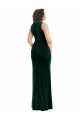 Compra Verde oscuro Trompeta Cuadrado Terciopelo Elástico Largo Vestidos de dama de honor / Vestidos de fiesta