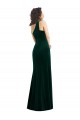 Compra Verde oscuro Trompeta Un Hombre Terciopelo Elástico Largo Vestidos de dama de honor / Vestidos de fiesta