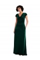 Compra Verde oscuro línea A Terciopelo Elástico Largo Vestidos de dama de honor / Vestidos de fiesta