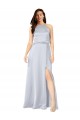 Compra línea A Halter Satén sedoso Largo Formales Vestidos de dama de honor / Vestidos de noche