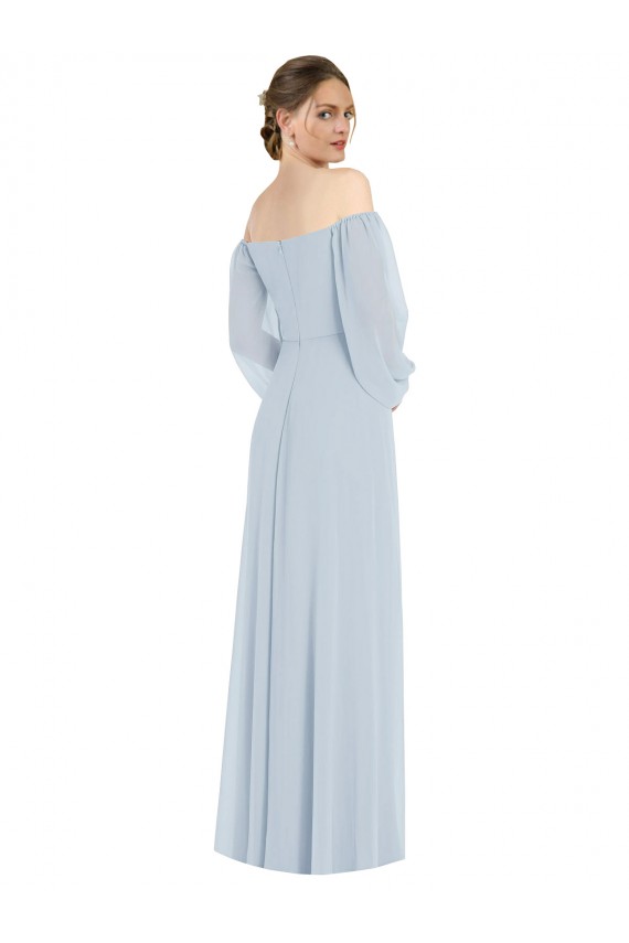 Compra línea A Hombros Descubiertos Gasa Largo Formales Vestidos de dama de honor / Vestidos de noche